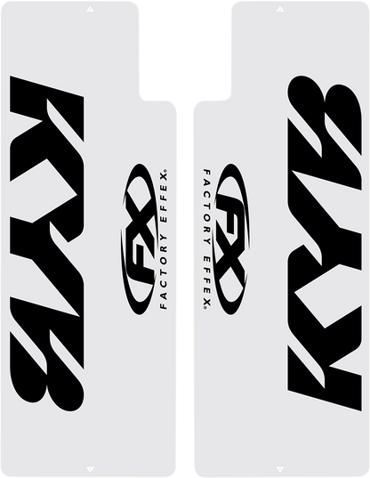 FACTORY EFFEX Fork Shield Decal - Upper - Kayaba - Black 10-38002