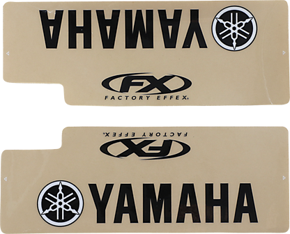 FACTORY EFFEX Fork Shield Decal - Upper - Yamaha - Black 06-38206