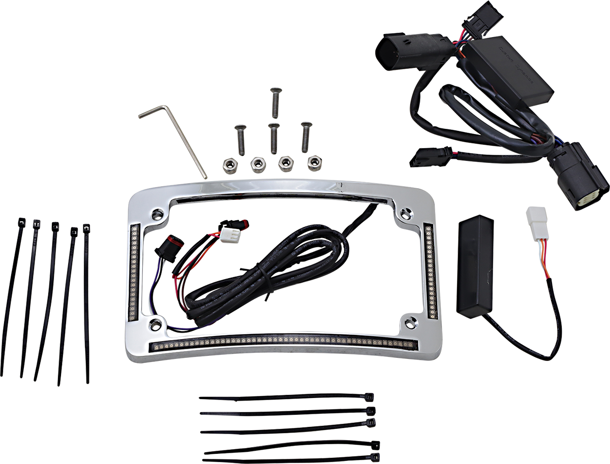 CUSTOM DYNAMICS Radius License Plate Frame - Chrome TF05-BCM-C