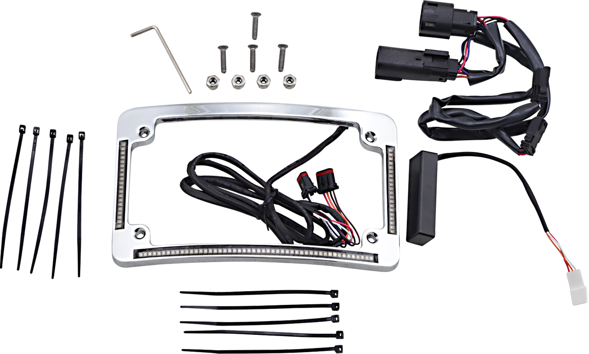 CUSTOM DYNAMICS Radius License Plate Frame - Chrome TF05-BCM4-C