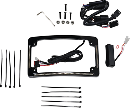 CUSTOM DYNAMICS Radius License Plate Frame - Black TF05-SS6-B