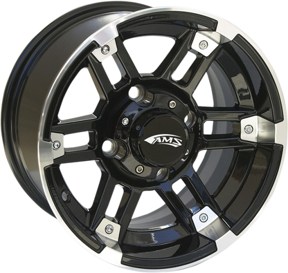 AMS Wheel - Roll'n 104 - Front/Rear - Machined Black - 12x7 - 4/110 - 5+2 2709-031AB