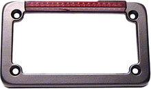 Led License Plate Frame Black W/Red Lens