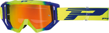 PRO GRIP 3200 FL Goggle - Venom - Yellow Fluo/Electric Blue - Orange Mirror Lens PZ3200GFBEFL