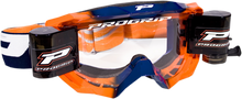 PRO GRIP 3200 Roll-Off Goggle - Venom - Blue/Fluorescent Orange - Clear Lens PZ3200ROBLAF