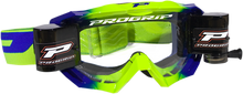 PRO GRIP 3200 Roll-Off Goggle - Venom - Fluorescent Yellow/Blue - Clear Lens PZ3200ROGFBE