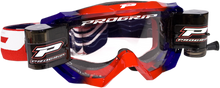 PRO GRIP 3200 Roll-Off Goggle - Venom - Red/Blue - Clear Lens PZ3200ROROBL