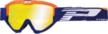 PRO GRIP 3450 FL Goggle - Riot - Orange Fluo/Blue - Yellow Mirror Lens PZ3450AFBLFL