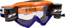 PRO GRIP 3450 Goggle - Riot - Roll-Off - Blue/Orange Fluo - Clear Lens PZ3450ROAFBL
