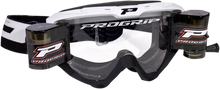 PRO GRIP 3450 Goggle - Riot - Roll-Off - White/Black - Clear Lens PZ3450ROBINE