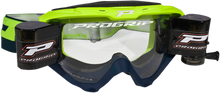 PRO GRIP 3450 Goggle - Riot - Roll-Off - Yellow Fluo/Navy - Clear Lens PZ3450ROGFBL