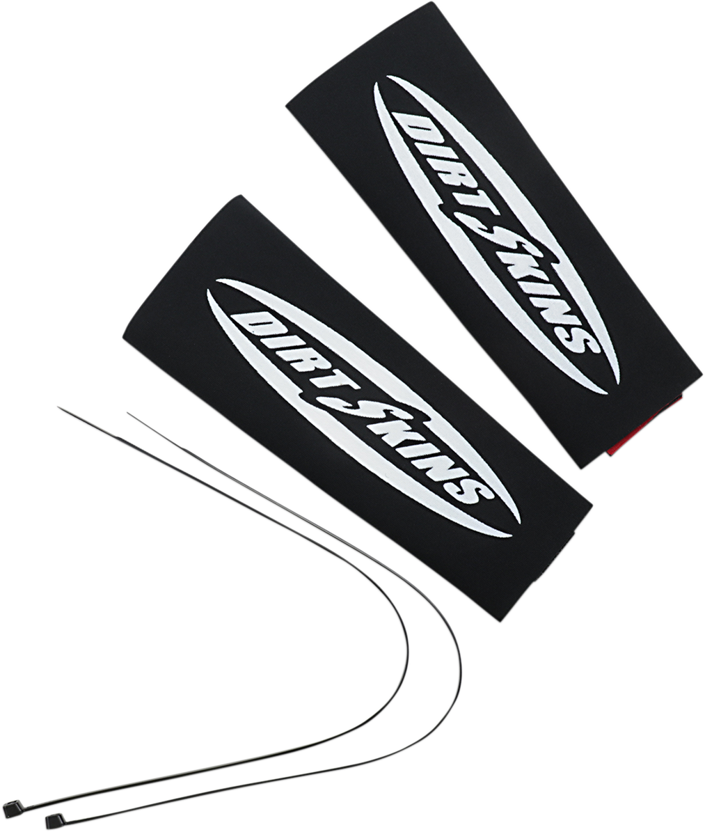 SCHAMPA & DIRT SKINS Fork Covers - 2 mm Neoprene - Black/White - 7.5" Standard DSFRKSEAL11-1