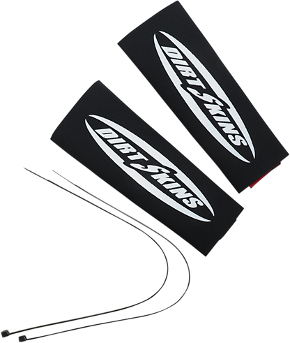SCHAMPA & DIRT SKINS Fork Covers - 2 mm Neoprene - Black/White - 7.5" Standard DSFRKSEAL11-1