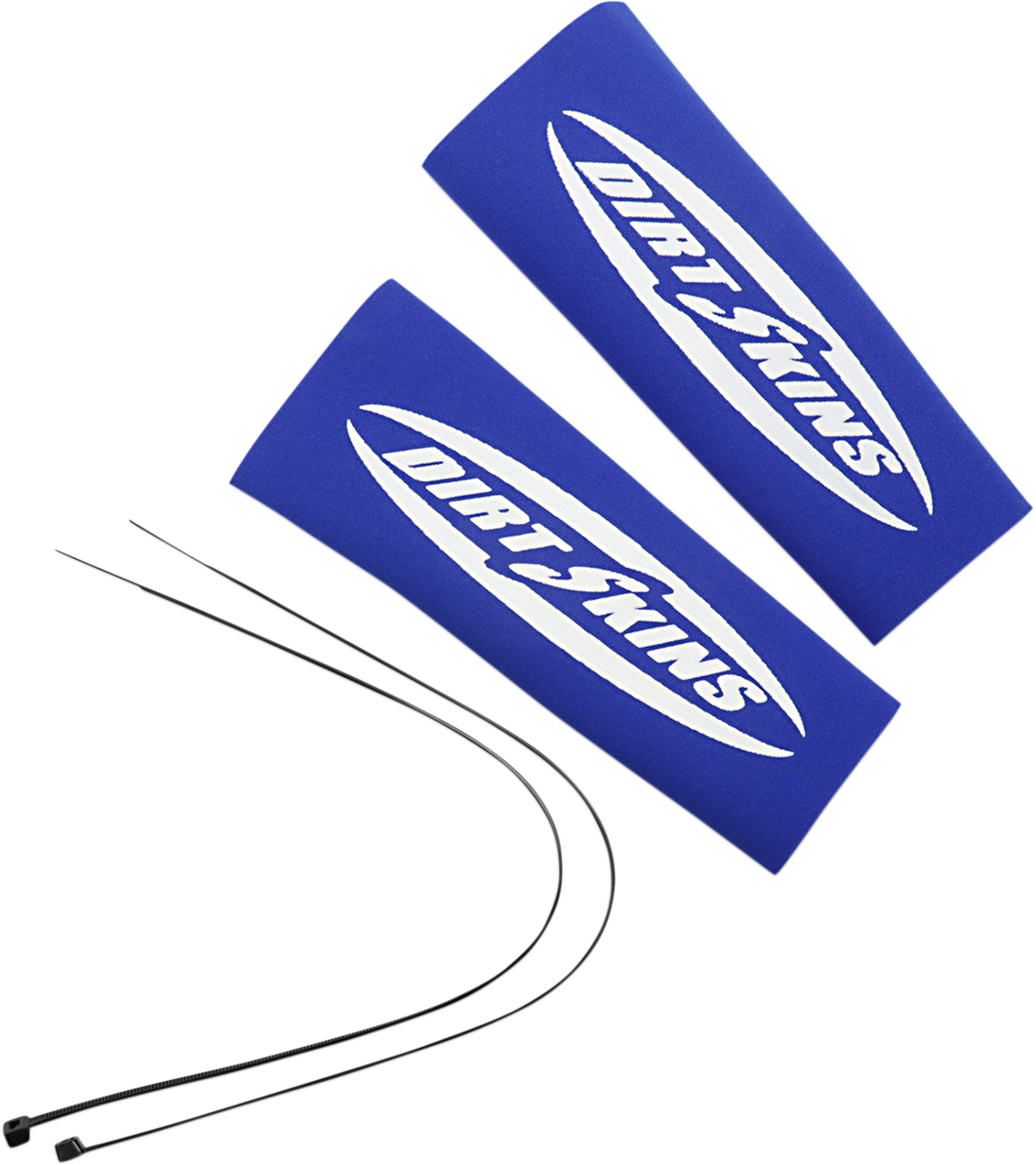 SCHAMPA & DIRT SKINS Fork Covers - 2 mm Neoprene - Blue/White - 7.5" Standard DSFRKSEAL11-2