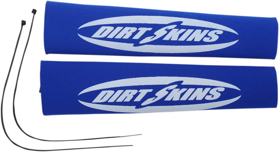 SCHAMPA & DIRT SKINS Fork Covers - 2 mm Neoprene - Blue/White - 12.25" Standard DSFRKSEAL15-2