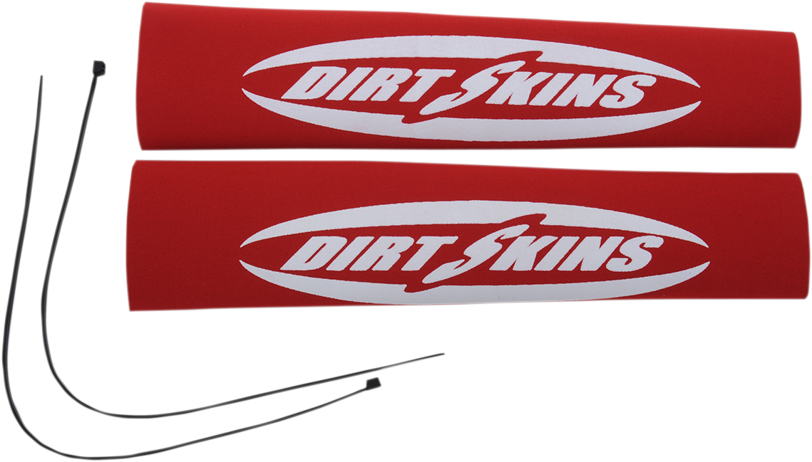 SCHAMPA & DIRT SKINS Fork Covers - 2 mm Neoprene - Red/White - 12.25" Standard DSFRKSEAL15-3