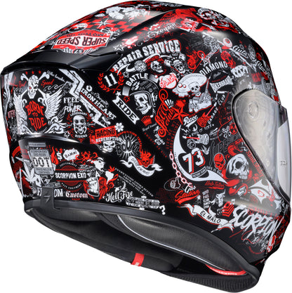 Exo R330 Full Face Helmet Shake 2 Red Lg