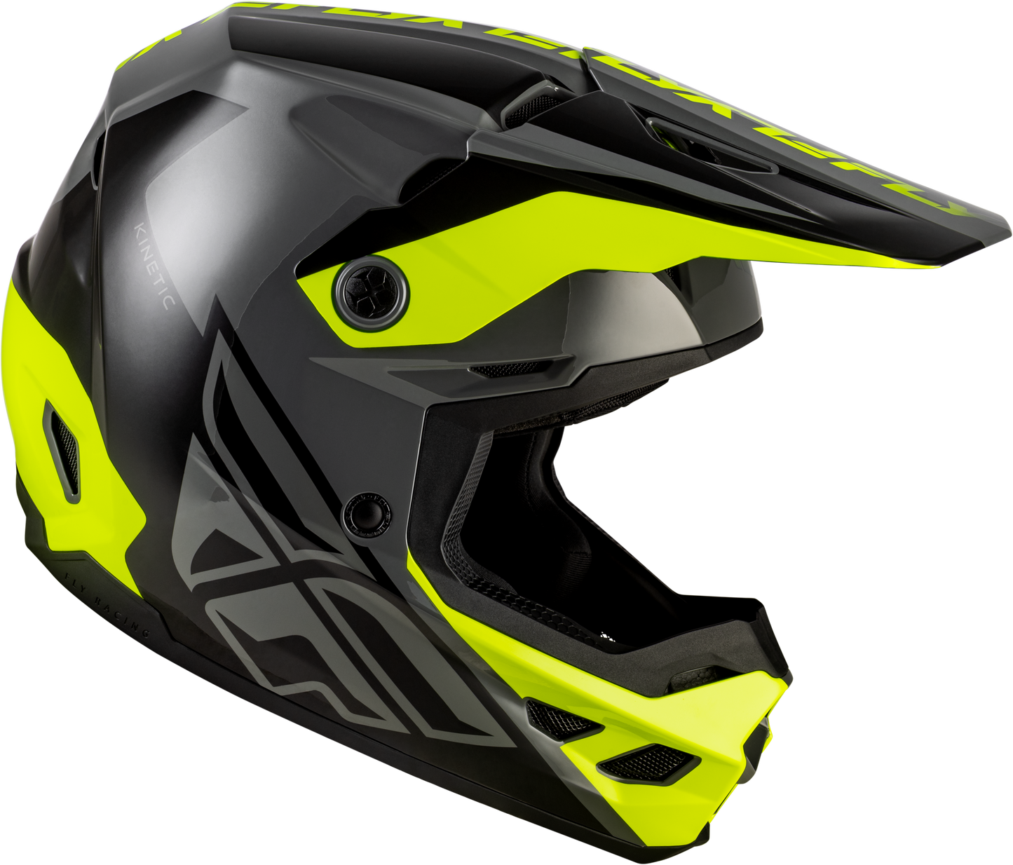 Kinetic Crest Helmet Grey/Black/Hi Vis Xs