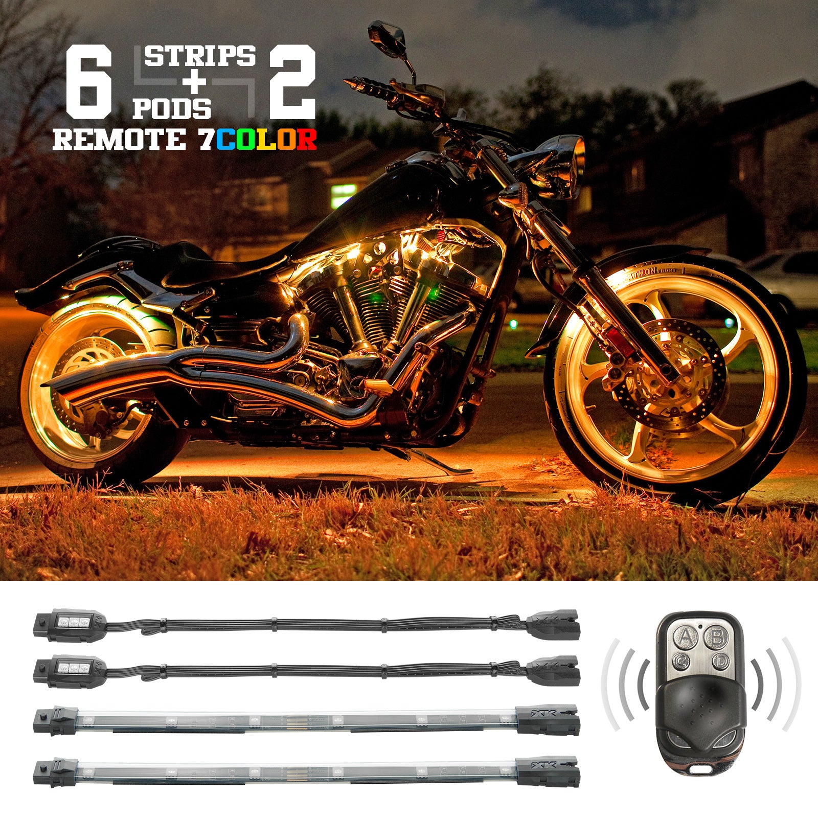 8pc 7 Color Remote
