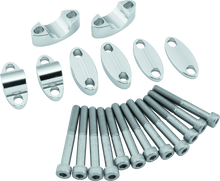 BikeMaster Aluminum Handlebar Risers 1-1/8in - Silver