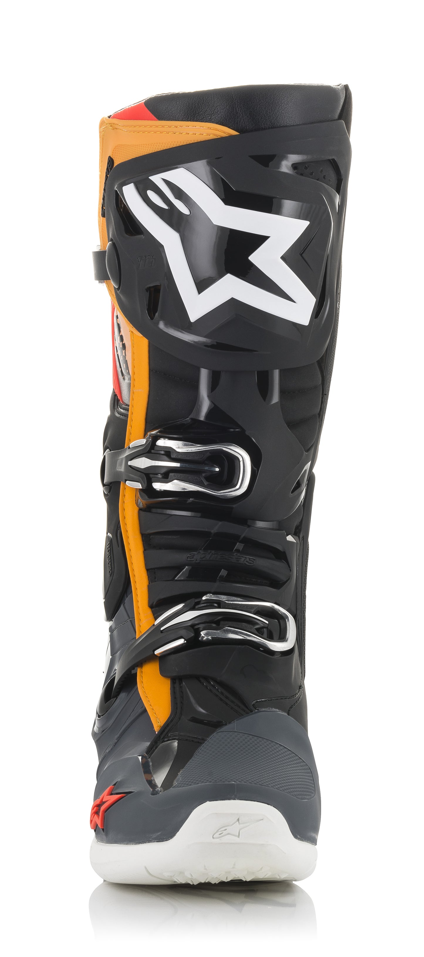 Tech 10 Boots Blk/Gry/Org/Fluo Red Sz 14
