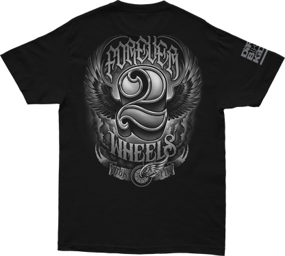 Two Wheels Tee Black Sm
