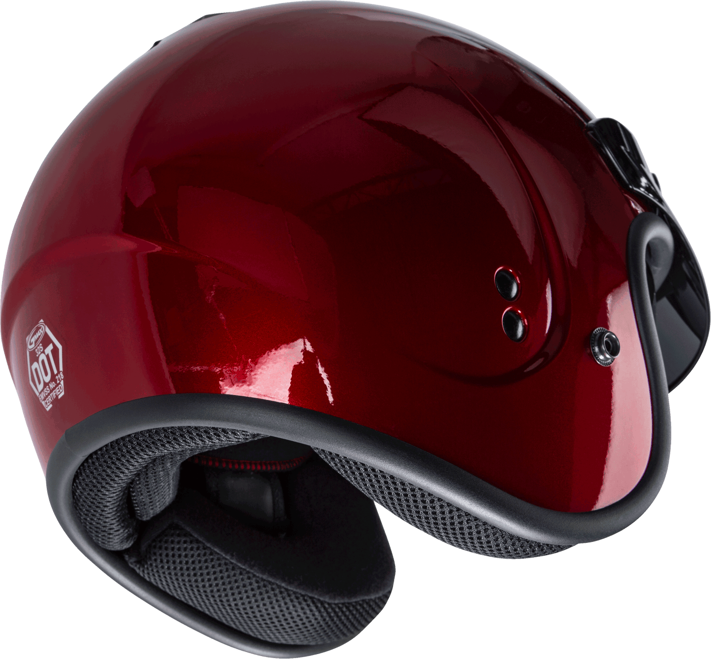 Gm 32 Open Face Helmet Candy Red Md