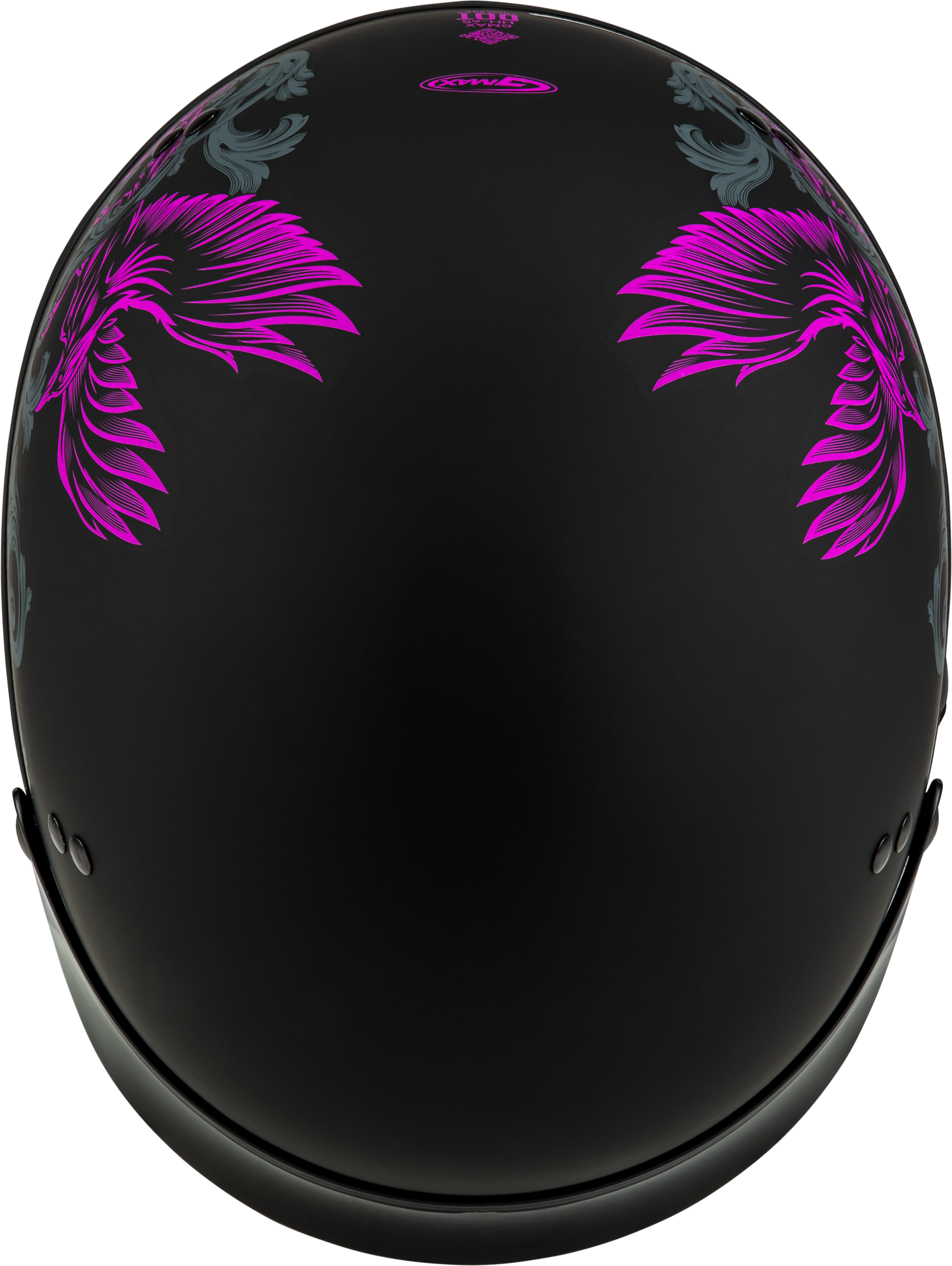 Hh 65 Corvus Helmet W/Peak Matte Black/Purple/Grey Xs