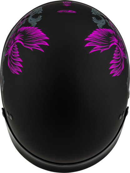 Hh 65 Corvus Helmet W/Peak Matte Black/Purple/Grey Xs