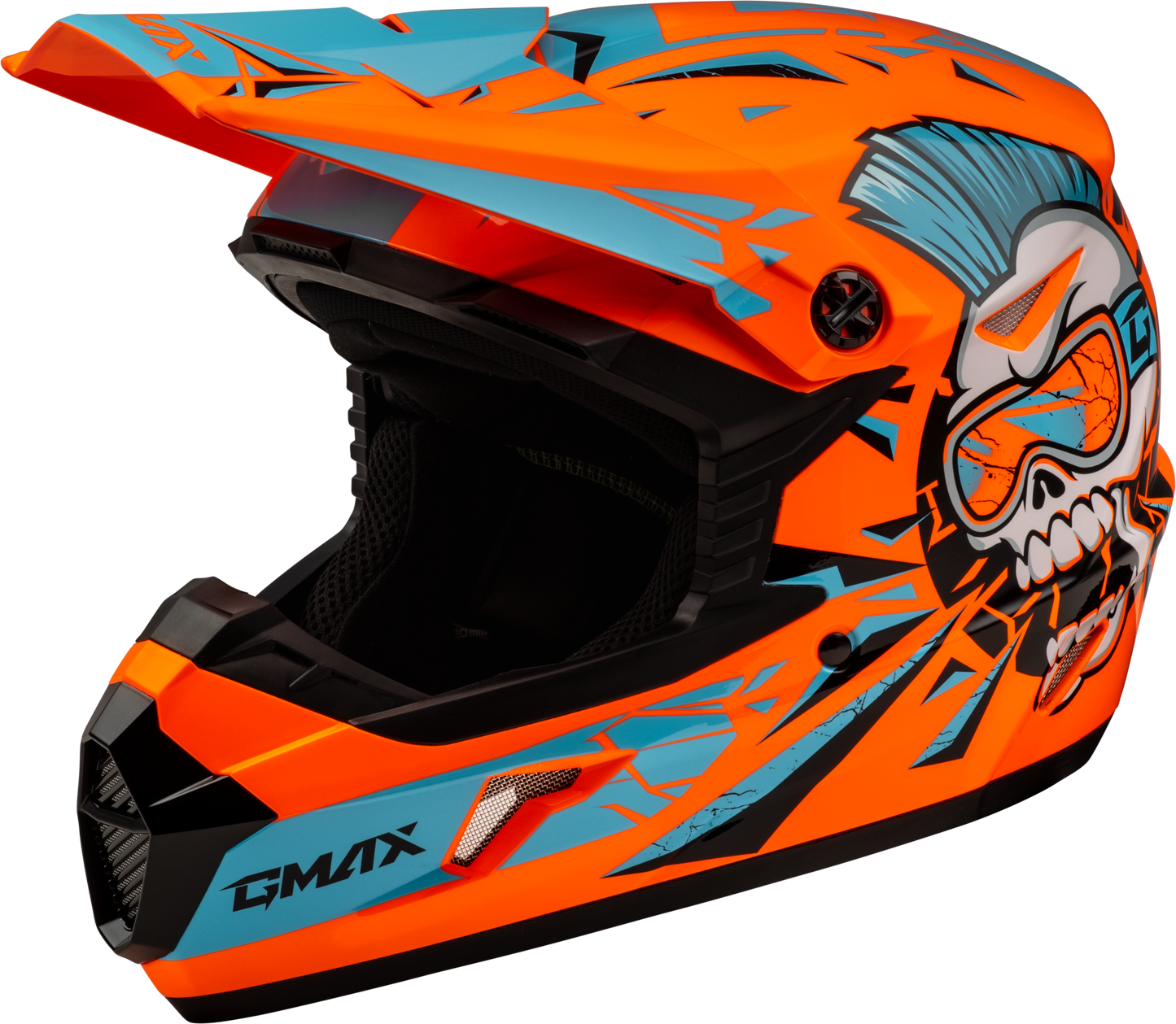 Youth Mx 46y Unstable Helmet Hi Vis Orange/Blue Ys