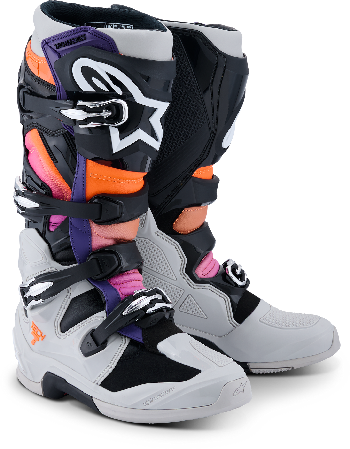 Tech 7 Blk/Lght Gry/Orng Fl/Magnta 9