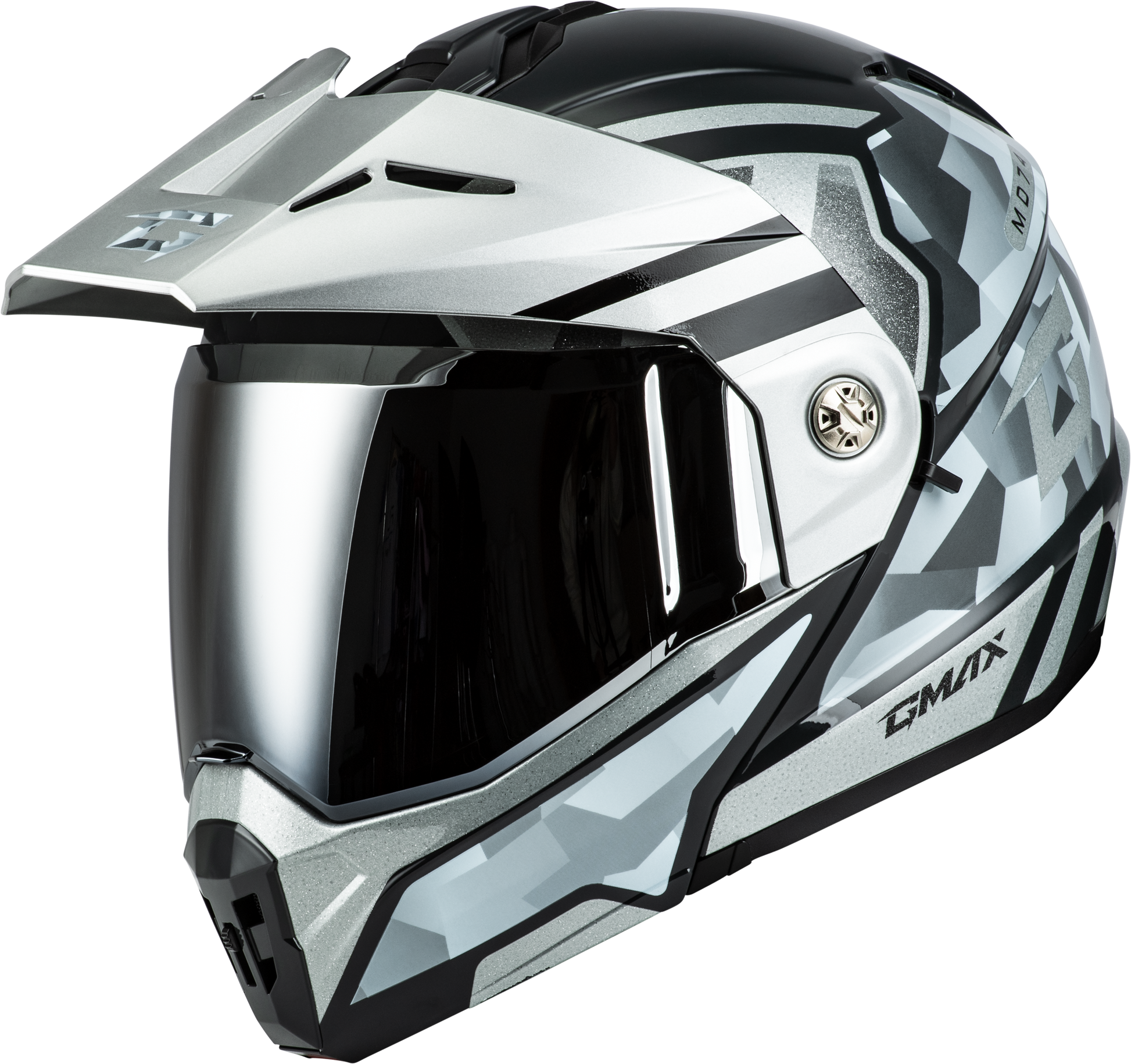 Md 74 Striker Modular Helmet W Slvr Shield Slvr/Blu Mtlc 3x