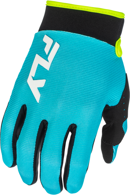 Youth F 16 Gloves Aqua/Black/White Yxs