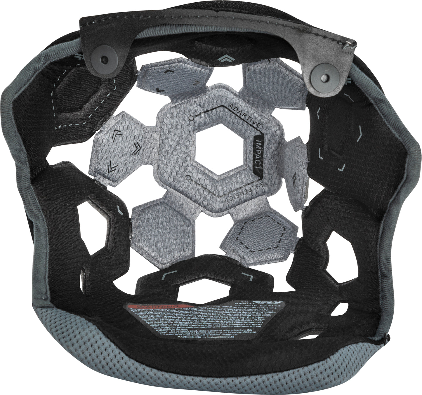 Formula Helmet Liner Black/Cool Grey Ym 15mm