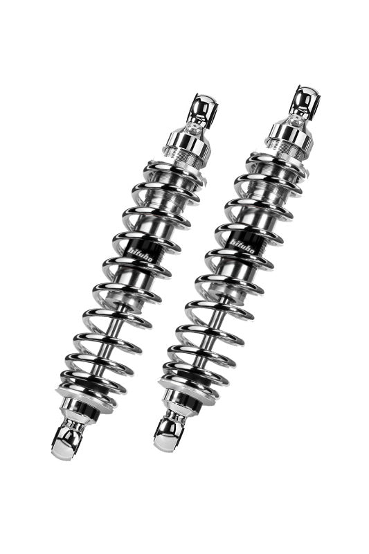 Bitubo WMB0 Twinshocks Adjustable: Spring Preload, Length 260mm, Chrome Edition