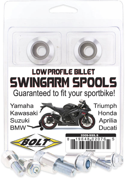Swingarm Spools Silver