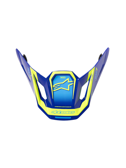 Sm7 Deed Visor Ece06 Blue/Yellow Fluo Glossy