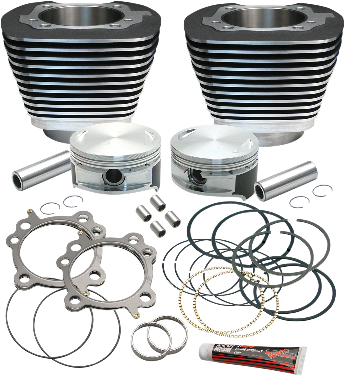 S&S CYCLE Cylinder & Piston Replacement for S&S 106" Stroker Kit - Black 910-0203