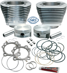 S&S CYCLE Cylinder & Piston Replacement for S&S 106" Stroker Kit - Silver 910-0199