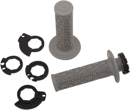 MOOSE OFFROAD 36 Series Lock-On Grips - Gray/Silver B36MRG-S