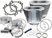S&S CYCLE 107" Big Bore Cylinder Kit - Silver - Twin Cam 910-0480