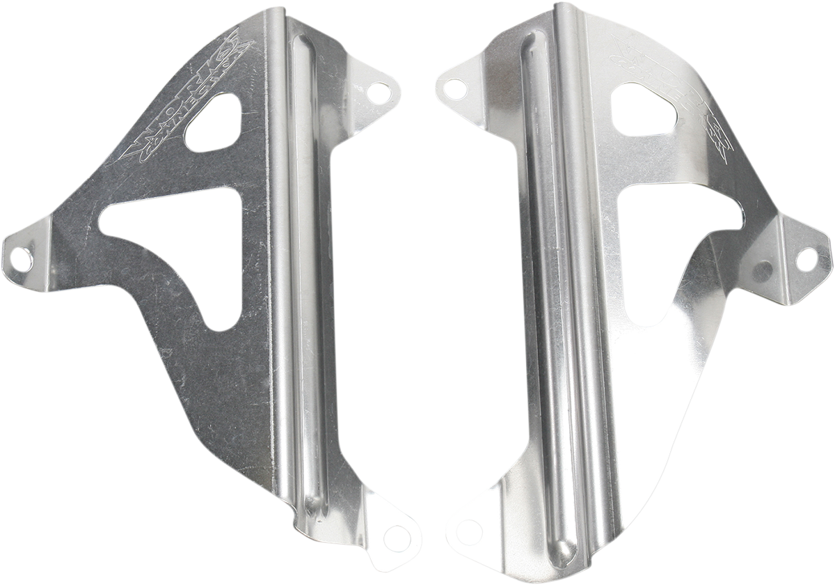 WORKS CONNECTION Radiator Brace Set - Silver - Yamaha 18-072