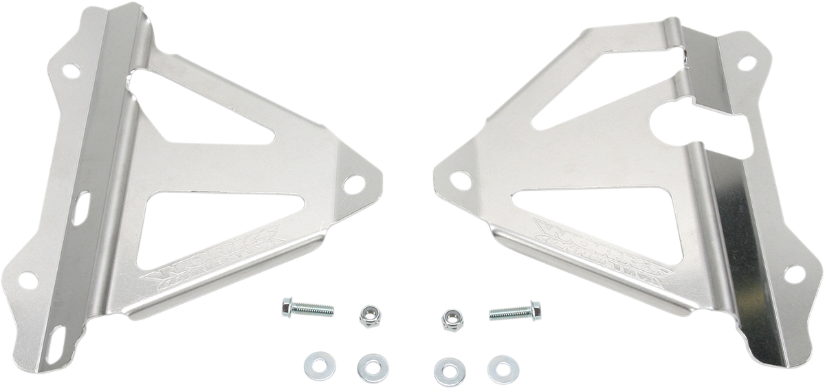 WORKS CONNECTION Radiator Brace Set - Silver - Honda 18-772