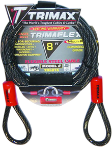 TRIMAX Cable Lock - Dual Loop - 8' TDL815