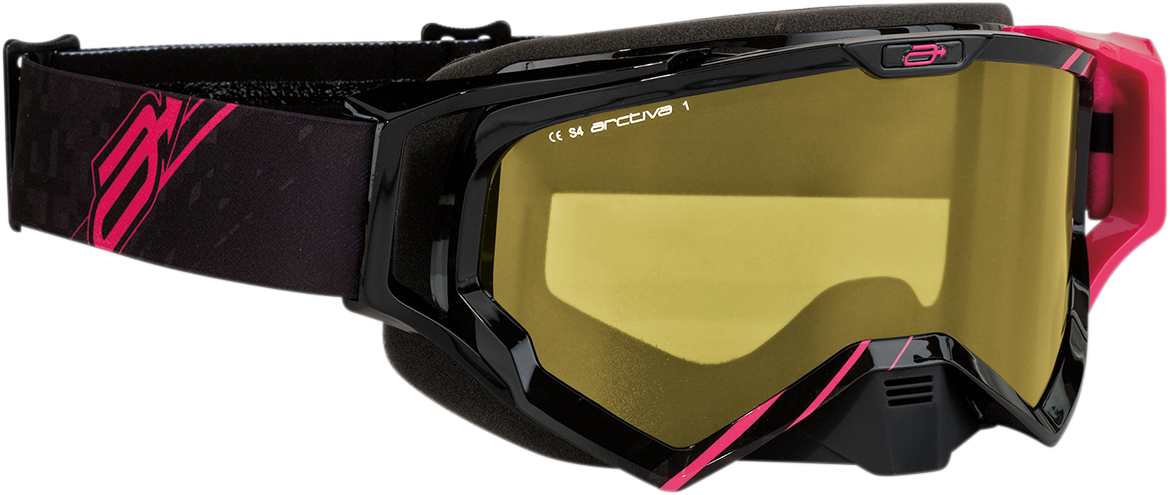 ARCTIVA Vibe Goggle - Black/Pink - Yellow Lens 2601-2355
