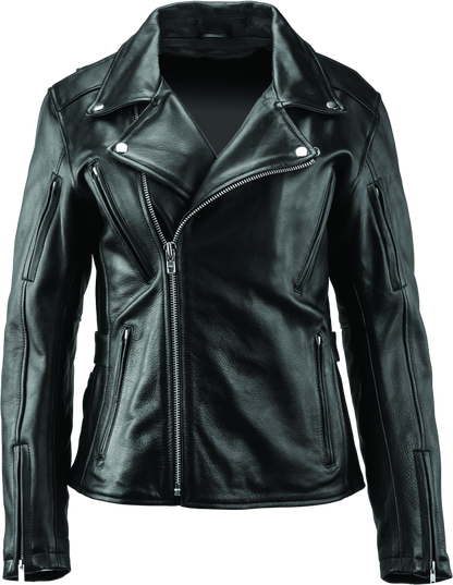 Kuryakyn Leather By River Road Ironclad Classic Leather Jacket Black Womens - Large