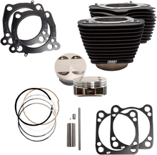 S&S CYCLE 128" Big Bore Cylinder Kit - Wrinkle Black without Highlighted Fins - For 114"/117" Engine - M8 910-0685