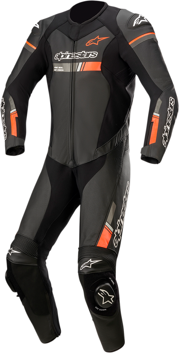 ALPINESTARS GP Force Chaser 1-Piece Leather Suit - Black/Red Fluo - US 52 / EU 62 3150321-1030-62