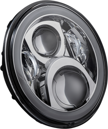 CUSTOM DYNAMICS ProGLOW™ 7" Headlamp - with Adapter - Chrome PG-7-14-C
