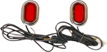 CUSTOM DYNAMICS Antenna Grommet Light - Red Lens - Chrome CD-PLUG-RC